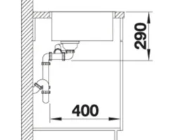 Spüle Blanco ANDANO 340/180-IF 585 x 440 mm edelstahl 522973