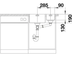 Spüle Blanco ANDANO 340/180-IF 585 x 440 mm edelstahl 522973