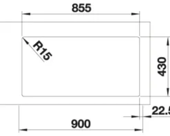 Spüle Blanco ANDANO 400/400-IF 865 x 440 mm edelstahl 522985