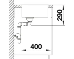Spüle Blanco ANDANO 400/400-IF 865 x 440 mm edelstahl 522985