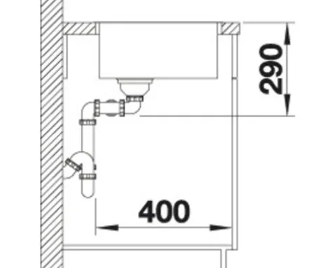 Spüle Blanco ANDANO 400/400-IF 865 x 440 mm edelstahl 522985