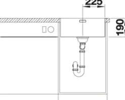 Spüle Blanco ANDANO 450-IF 490 x 440 mm edelstahl 522961