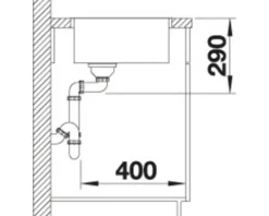 Spüle Blanco ANDANO 450-IF 490 x 440 mm edelstahl 522961