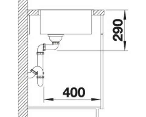Spüle Blanco ANDANO 450-IF 490 x 440 mm edelstahl 522961