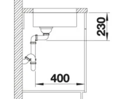 Spüle Blanco ANDANO 180-U 220 x 440 mm edelstahl 522952