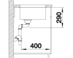 Spüle Blanco ANDANO 500-U 540 x 440 mm edelstahl 522967