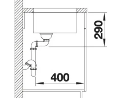 Spüle Blanco ANDANO 500-U 540 x 440 mm edelstahl 522967