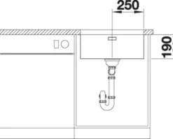 Spüle Blanco ANDANO 500-U 540 x 440 mm edelstahl 522967