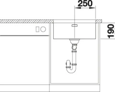 Spüle Blanco ANDANO 500-U 540 x 440 mm edelstahl 522967