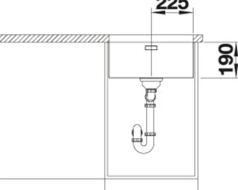 Spüle Blanco ANDANO 450-U 490 x 440 mm edelstahl 522963
