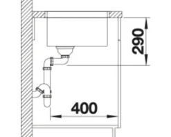 Spüle Blanco ANDANO 450-U 490 x 440 mm edelstahl 522963