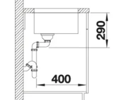 Spüle Blanco ANDANO 400-U 440 x 440 mm edelstahl 522959