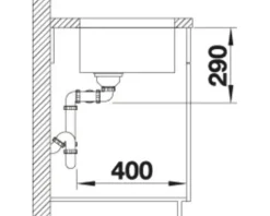 Spüle Blanco ANDANO 400/400-U 865 x 440 mm edelstahl 522987