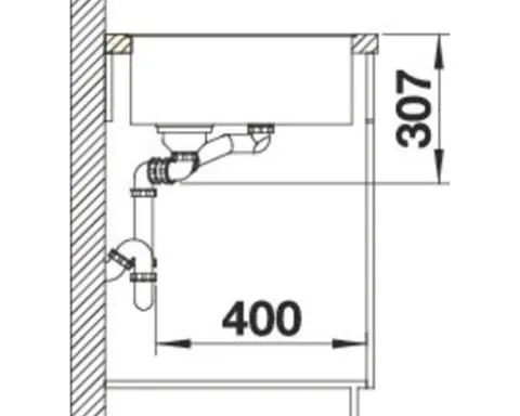 Spüle Blanco AXIA III 6 S-F 990 x 500 mm anthrazit 524669 1 Spülbecken Mit Tropffläche Becken links