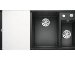 Spüle Blanco Axia III 6 S-F 990 x 500 mm anthrazit 523483 1 Spülbecken Becken rechts Flächenbündig Mit Tropffläche Mit Restebecken