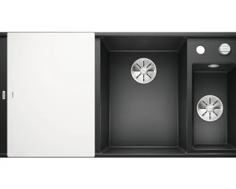 Spüle Blanco Axia III 6 S-F 990 x 500 mm anthrazit 523483 1 Spülbecken Becken rechts Flächenbündig Mit Tropffläche Mit Restebecken