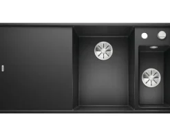Spüle Blanco Axia III 6 S-F 990 x 500 mm anthrazit 523483 1 Spülbecken Becken rechts Flächenbündig Mit Tropffläche Mit Restebecken