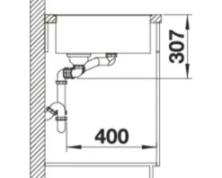 Spüle Blanco Axia III 6 S-F 990 x 500 mm anthrazit 523489 1 Spülbecken Becken rechts Flächenbündig Mit Tropffläche Mit Restebecken