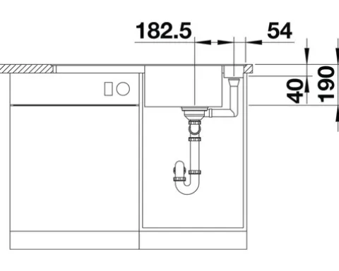 Spüle Blanco AXIA III 5 S-F 905 x 500 mm felsgrau ohne Multifunktionsschale 523232