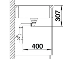 Spüle Blanco AXIA III 5 S-F 905 x 500 mm felsgrau ohne Multifunktionsschale 523232