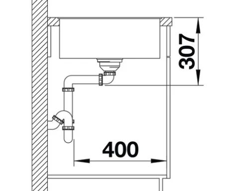 Spüle Blanco AXIA III 5 S-F 905 x 500 mm felsgrau ohne Multifunktionsschale 523232