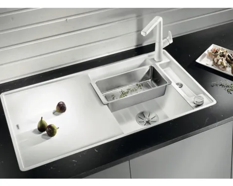 Spüle Blanco AXIA III 5 S-F 905 x 500 mm schwarz ohne Multifunktionsschale 525846