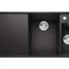 Spüle Blanco AXIA III 6 S-F 990 x 500 mm schwarz 525854 1 Spülbecken Becken rechts Flächenbündig Mit Restebecken Mit Tropffläche