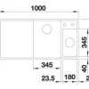 Spüle Blanco AXIA III 6 S 1000 x 510 mm anthrazit ohne Multifunktionsschale 524653 1 Spülbecken Mit Tropffläche Becken links