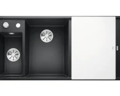 Spüle Blanco AXIA III 6 S 1000 x 510 mm anthrazit ohne Multifunktionsschale 524653 1 Spülbecken Mit Tropffläche Becken links