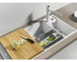Spüle Blanco Axia III 6 S 1000 x 510 mm anthrazit ohne Multifunktionsschale 523462 1 Spülbecken Becken rechts Mit Restebecken Mit Tropffläche