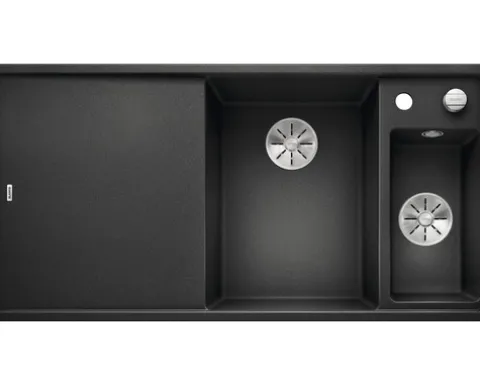 Spüle Blanco Axia III 6 S 1000 x 510 mm anthrazit ohne Multifunktionsschale 523462 1 Spülbecken Becken rechts Mit Restebecken Mit Tropffläche