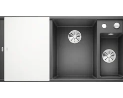 Spüle Blanco AXIA III 6 S 1000 x 510 mm felsgrau 523473 1 Spülbecken Becken rechts Mit Restebecken Mit Tropffläche