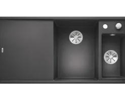 Spüle Blanco AXIA III 6 S 1000 x 510 mm felsgrau 523473 1 Spülbecken Becken rechts Mit Restebecken Mit Tropffläche