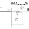 Spüle Blanco AXIA III 5 S 915 x 510 mm felsgrau ohne Multifunktionsschale 523216