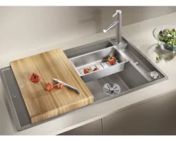 Spüle Blanco AXIA III 5 S 915 x 510 mm schwarz ohne Multifunktionsschale 525845