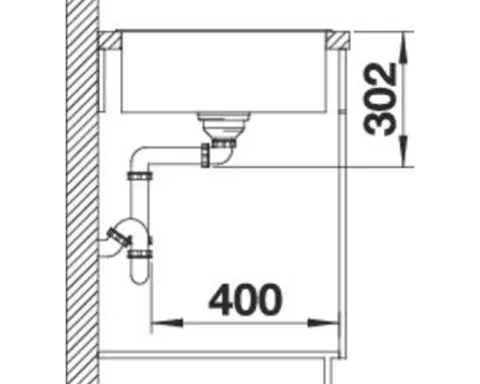 Spüle Blanco AXIA III 5 S 915 x 510 mm softweiß ohne Multifunktionsschale 527039