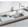 Spüle Blanco Axia III 6 S 1000 x 510 mm softweiß 527045 1 Spülbecken Mit Tropffläche Becken rechts Mit Restebecken