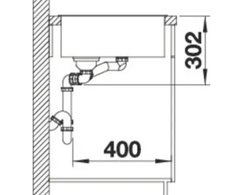 Spüle Blanco Axia III 6 S 1000 x 510 mm softweiß 527045 1 Spülbecken Mit Tropffläche Becken rechts Mit Restebecken