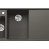 Spüle Blanco Axia III 6 S 1000 x 510 mm vulkangrau ohne Multifunktionsschale 527226 1 Spülbecken Mit Tropffläche Becken links Mit Restebecken
