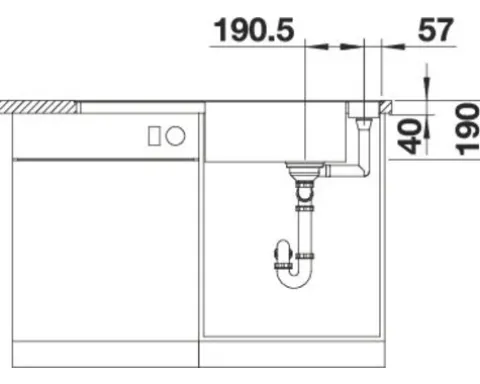 Spüle Blanco AXIA III XL 6 S-F 990 x 500 mm anthrazit 523520