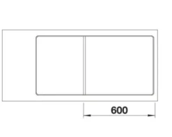 Spüle Blanco AXIA III XL 6 S-F 990 x 500 mm felsgrau 523527