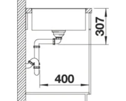 Spüle Blanco AXIA III XL 6 S-F 990 x 500 mm softweiß 527054