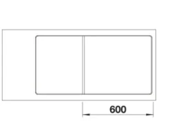 Spüle Blanco AXIA III XL 6 S-F 990 x 500 mm softweiß 527054
