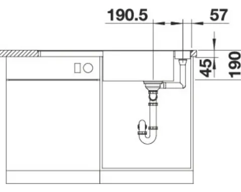 Spüle Blanco AXIA III XL 6 S-F 990 x 500 mm softweiß 527054