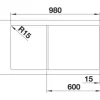 Spüle Blanco AXIA III XL 6 S 1000 x 510 mm anthrazit 523500