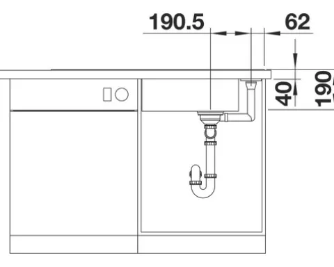 Spüle Blanco AXIA III XL 6 S 1000 x 510 mm anthrazit 523500