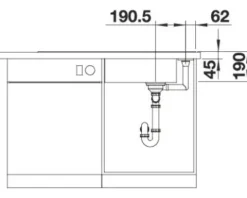 Spüle Blanco AXIA III XL 6 S 1000 x 510 mm vulkangrau 527234