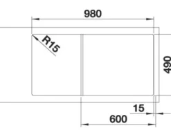 Spüle Blanco AXIA III XL 6 S 1000 x 510 mm vulkangrau 527234