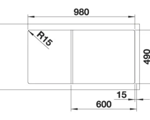 Spüle Blanco AXIA III XL 6 S 1000 x 510 mm vulkangrau 527234