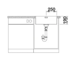 Spüle Blanco CLARON 500-IF/A 560 x 510 mm edelstahl 521633